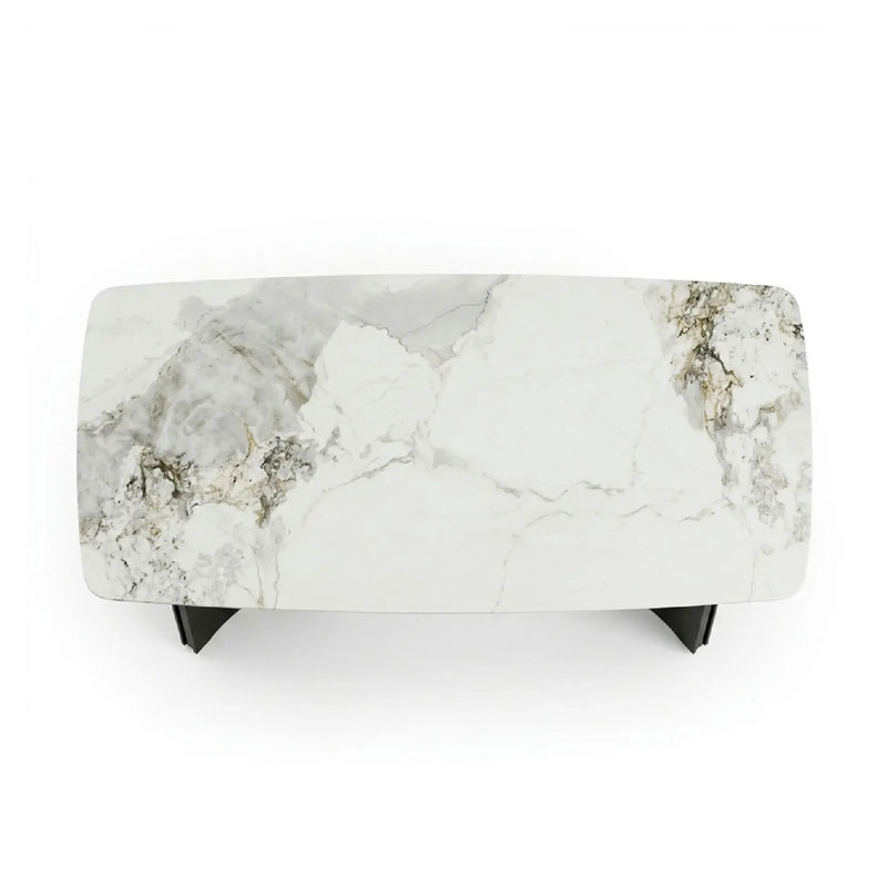 Marble-patterned coffee table on a white background