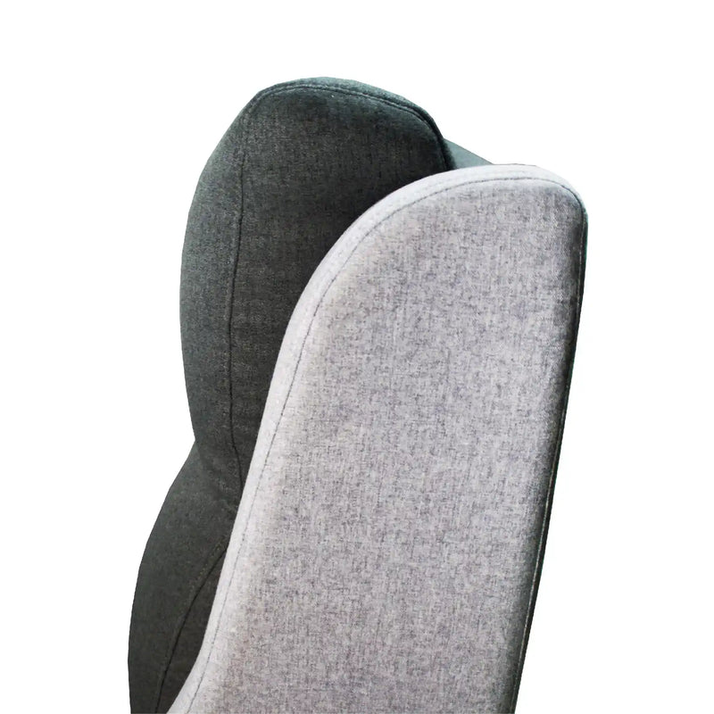 Gray fabric car seat cover on a white background