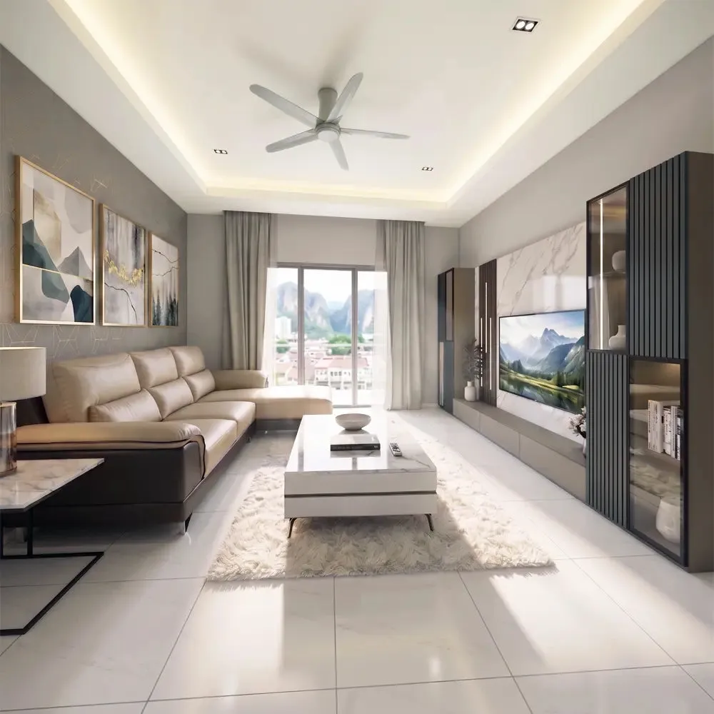 现代客厅定制电视背景墙 — TD Furniture