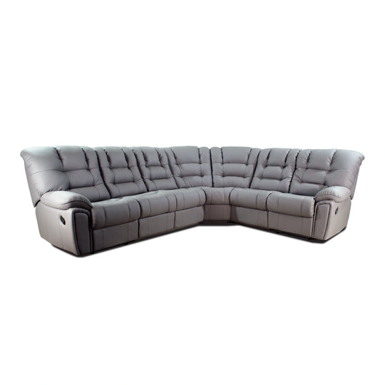 Gray sectional sofa on a white background