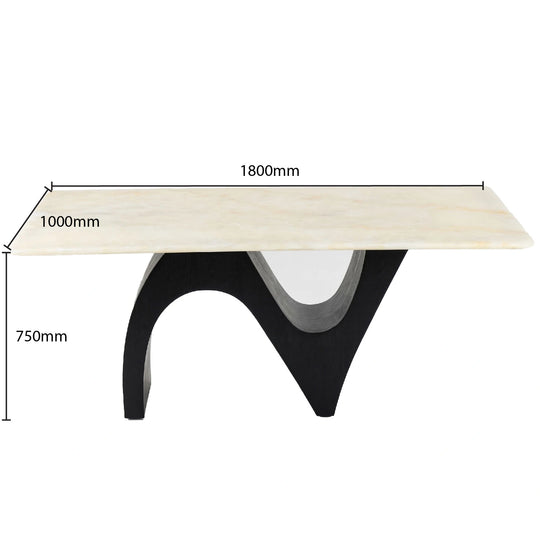 Modern coffee table with a light wooden top and black legs on a white background