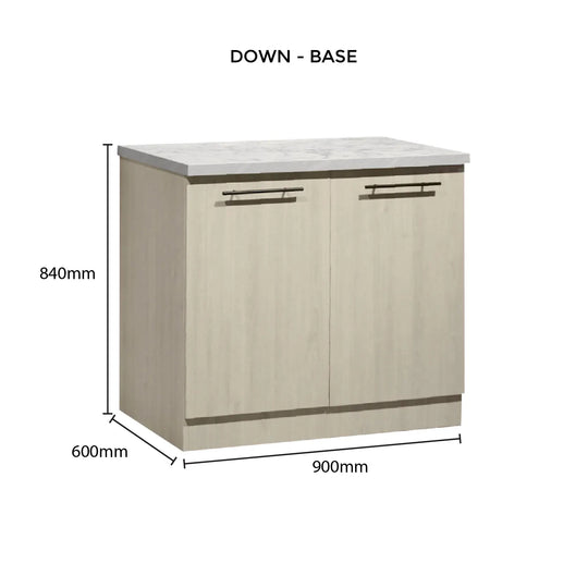 Cabinet with dimensions labeled on a white background