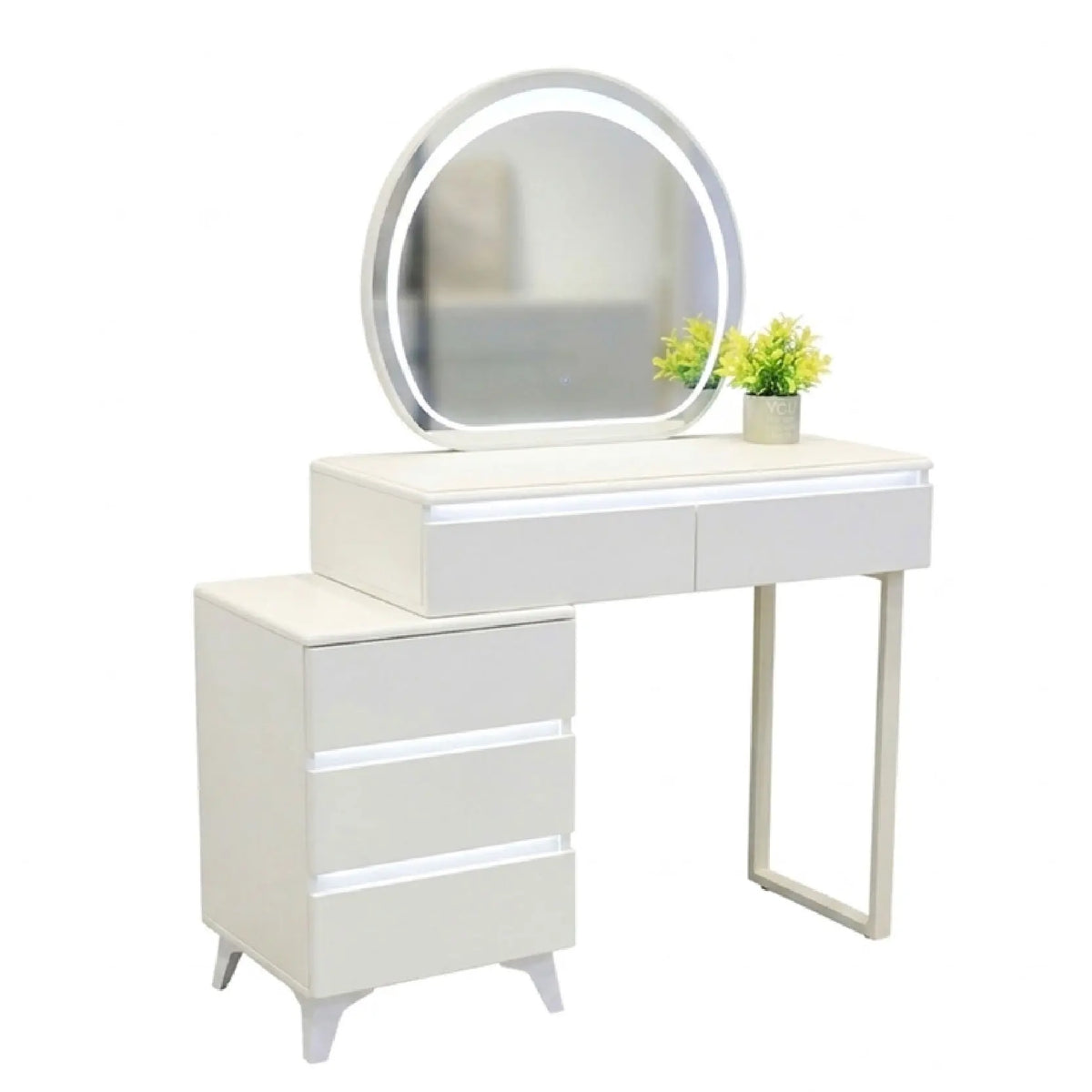 luxury white dressing tables Niro 800mm Stone Vanity Set – TD Furniture