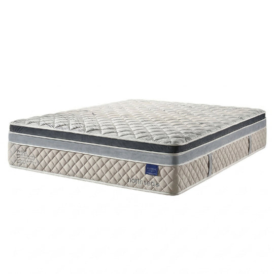 Mattress with quilted design on a white background