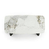 Marble-patterned coffee table on a white background