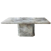 Marble-patterned table on a white background