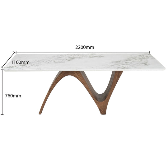 Rectangular table with dimensions labeled on a white background